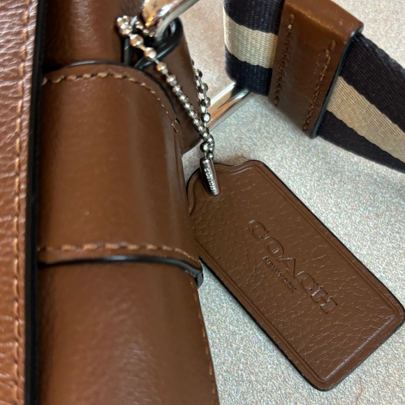Coach Charles Brown Leather Men’s Messenger Canvas Strap - Picture 7 of 10